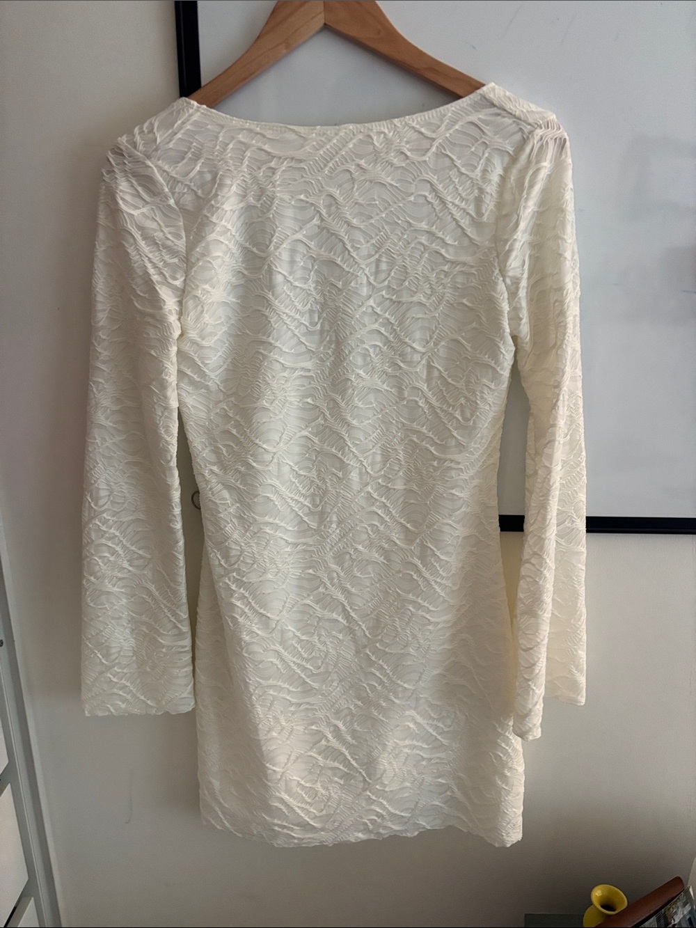 Classic Ivory Lace Long-Sleeve Dress - Elegant